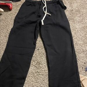 Les Tien Black oversized Drawstring Sweatpants